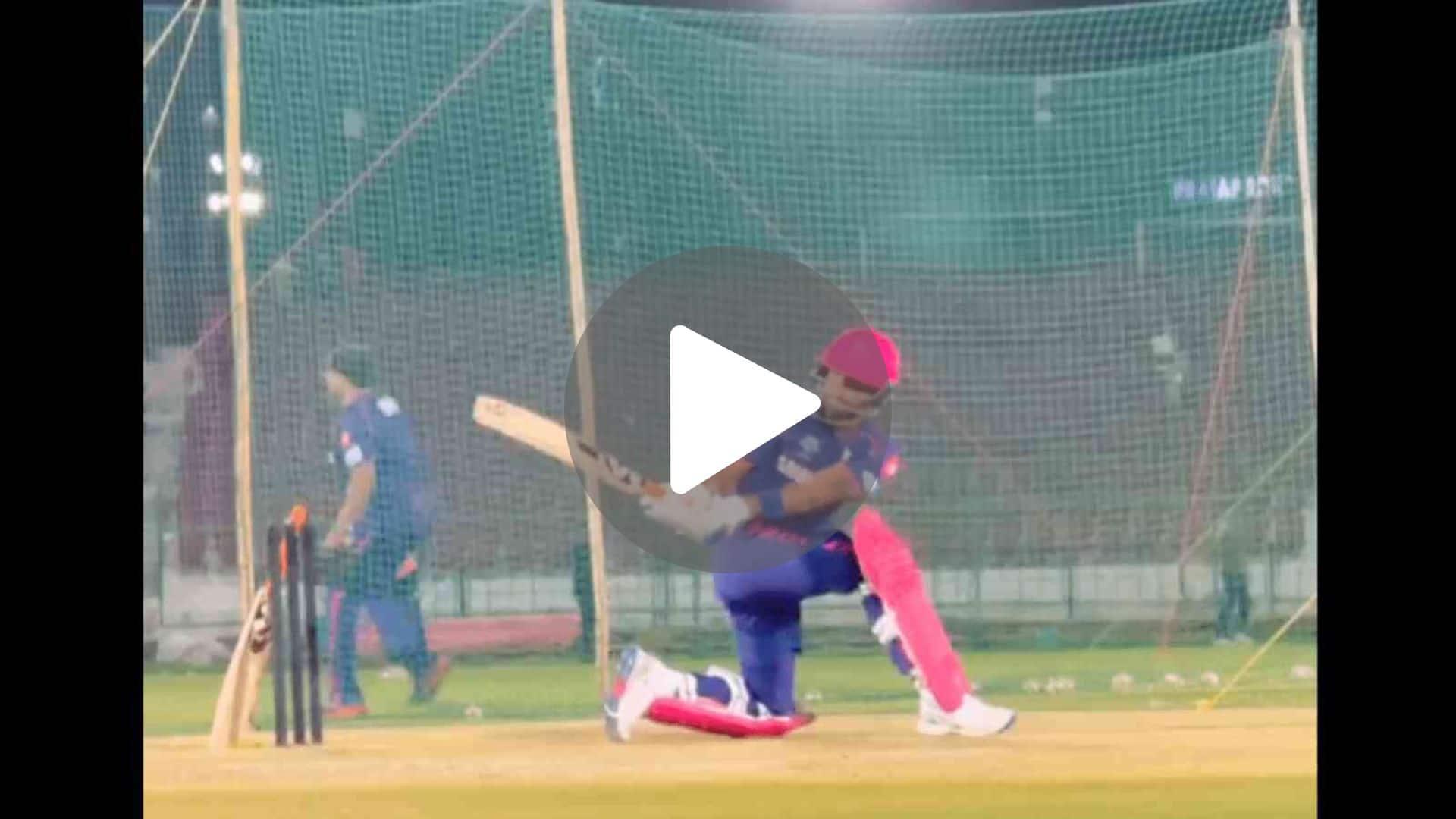 [Watch] Dhruv Jurel Smacks Big Hits In RR Training Session Ahead Of IPL 2024